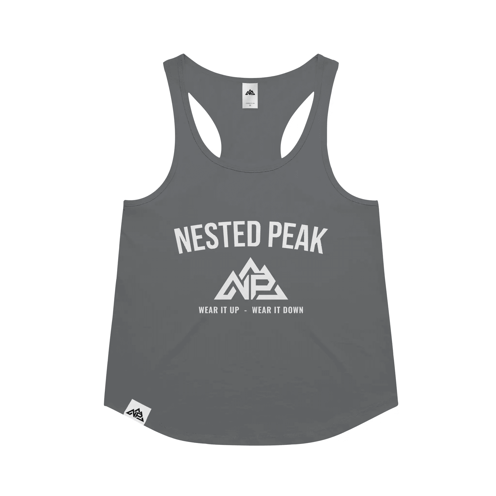 NP 26 Women's Ideal Racerback Tank | Warm Grey, Indigo, Mint - Nested Peak