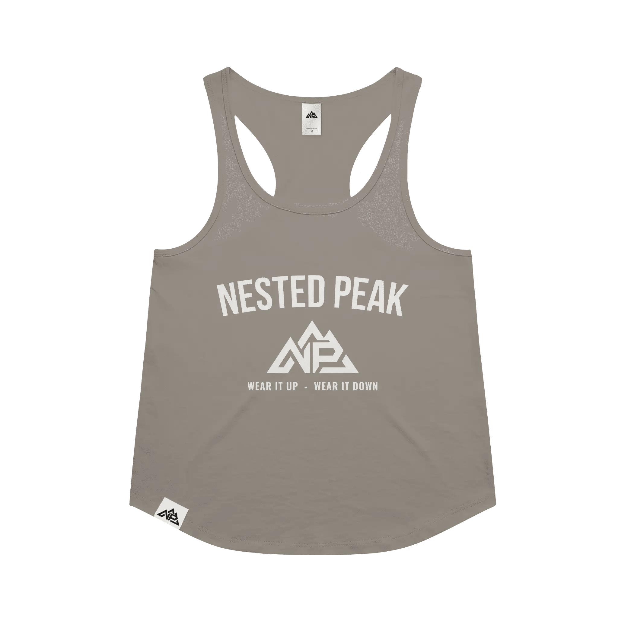 NP 26 Women's Ideal Racerback Tank | Warm Grey, Indigo, Mint - Nested Peak