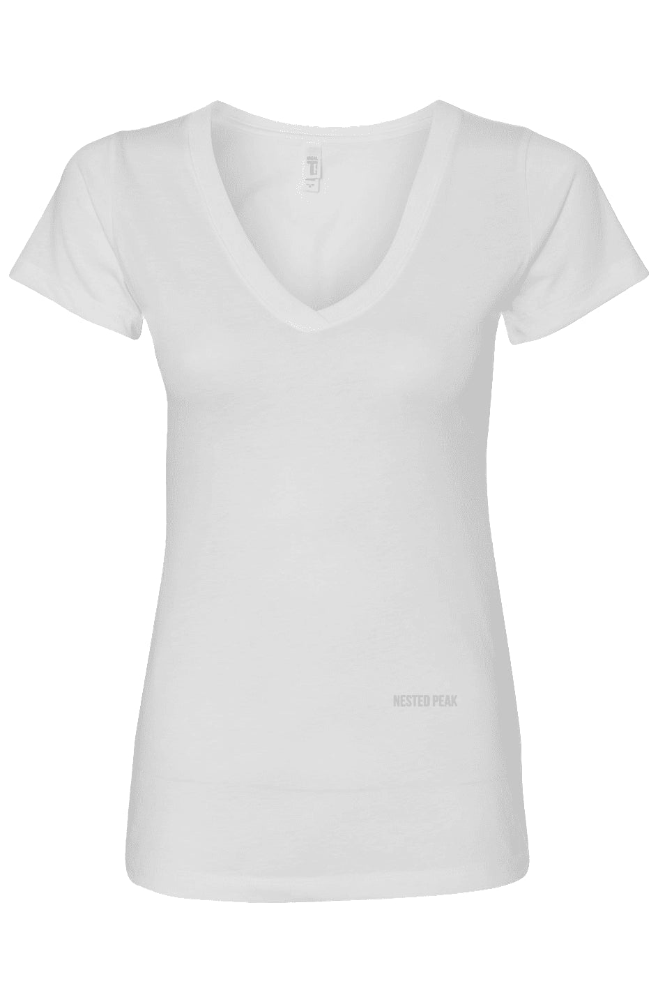 NP 26 Women's Ideal V-Neck | White, Mint, Warm Grey - Nested Peak