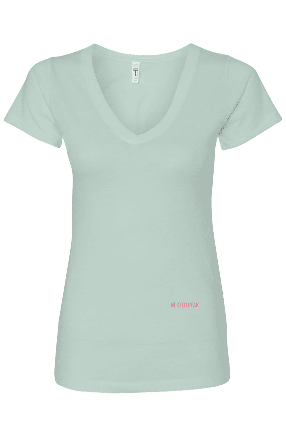 NP 26 Women's Ideal V-Neck | White, Mint, Warm Grey - Nested Peak