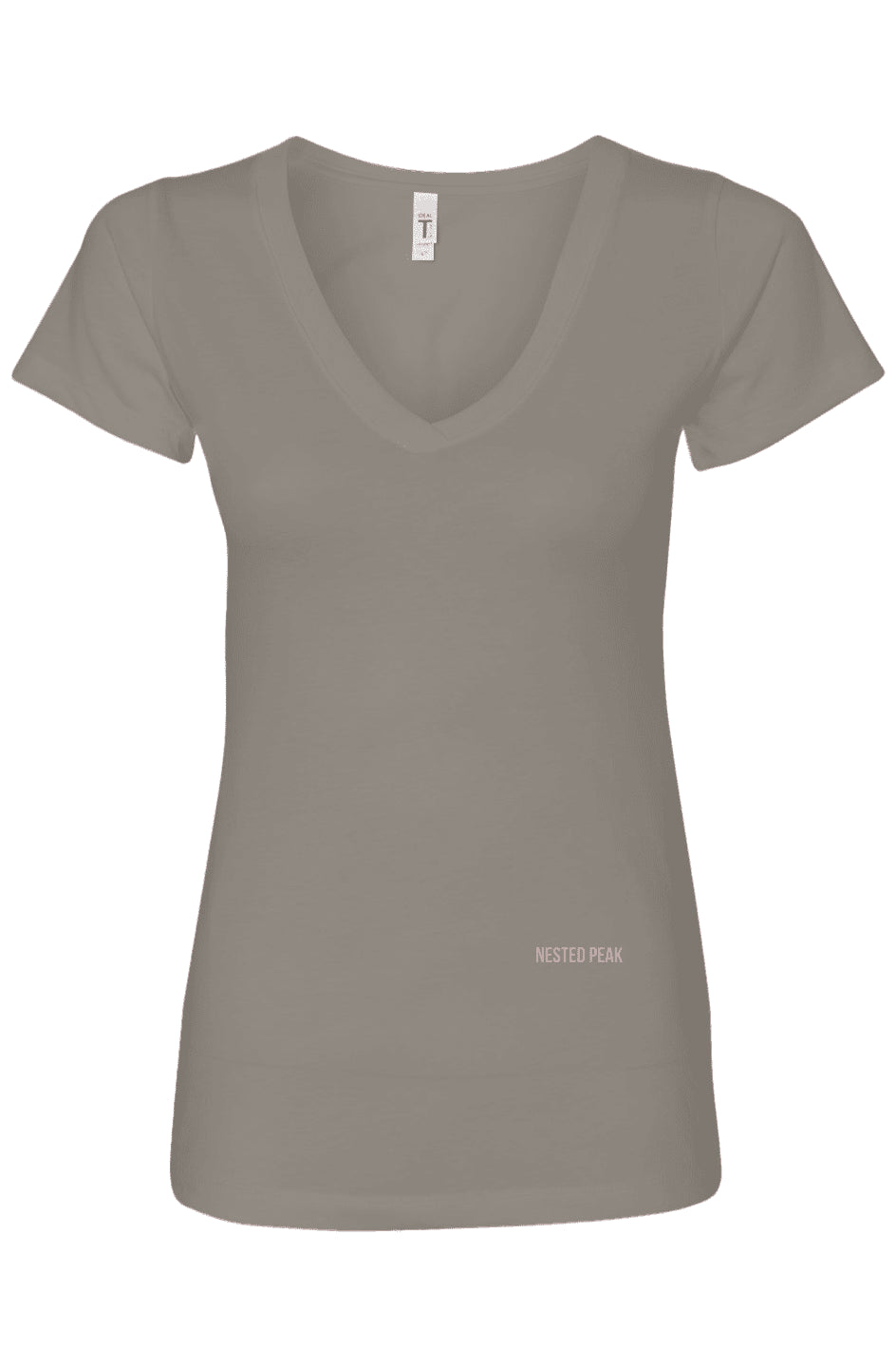 NP 26 Women's Ideal V-Neck | White, Mint, Warm Grey - Nested Peak