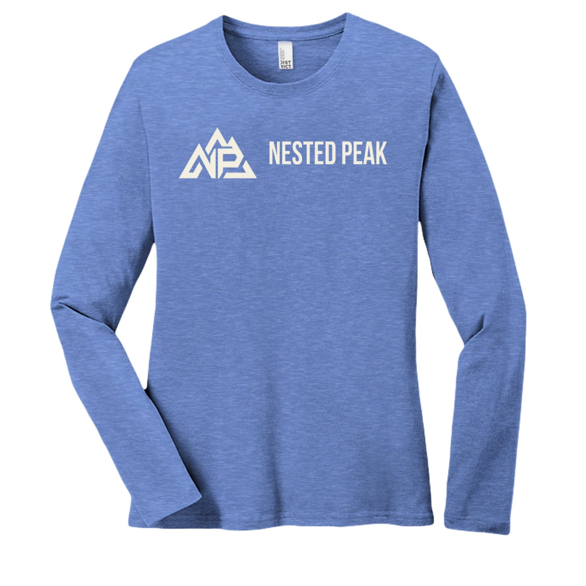 NP 26 Women's Long Sleeve Tee | Light Heather Grey, Heathered Royal, Heathered Olive, Heathered Dusty Sage, Heathered Charcoal, Blust Frost - Nested Peak