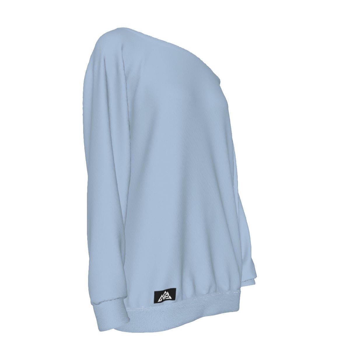 NP 26 Women's Off-Shoulder Sweatshirt | Light Blue - Nested Peak LLC