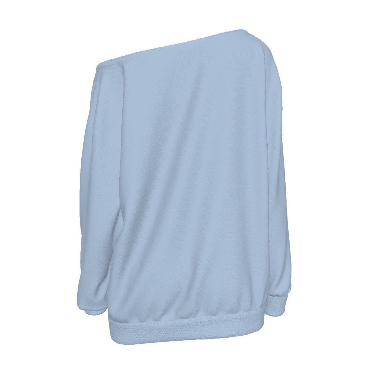 NP 26 Women's Off-Shoulder Sweatshirt | Light Blue - Nested Peak LLC