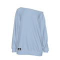 NP 26 Women's Off-Shoulder Sweatshirt | Light Blue - Nested Peak LLC