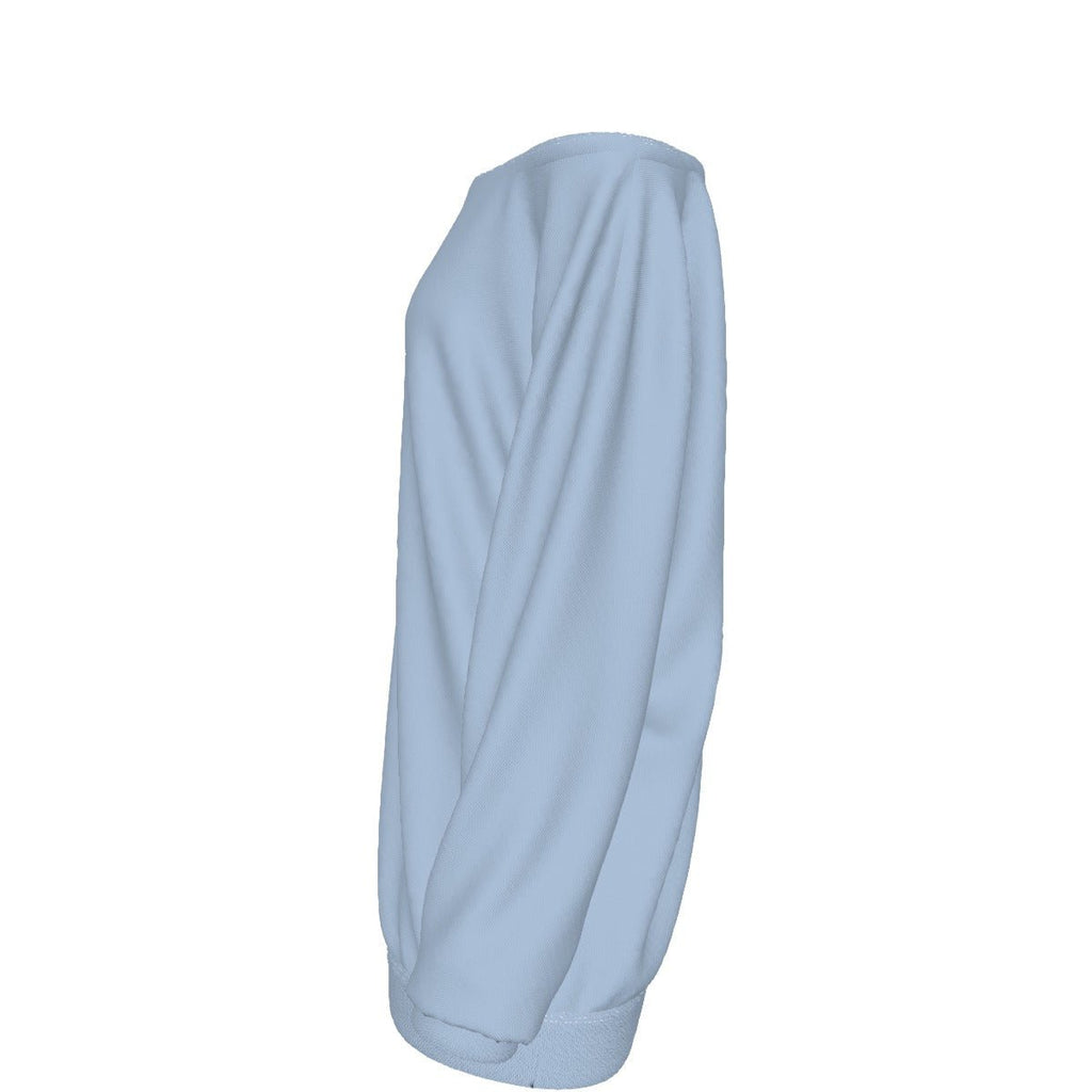 NP 26 Women's Off-Shoulder Sweatshirt | Light Blue - Nested Peak LLC
