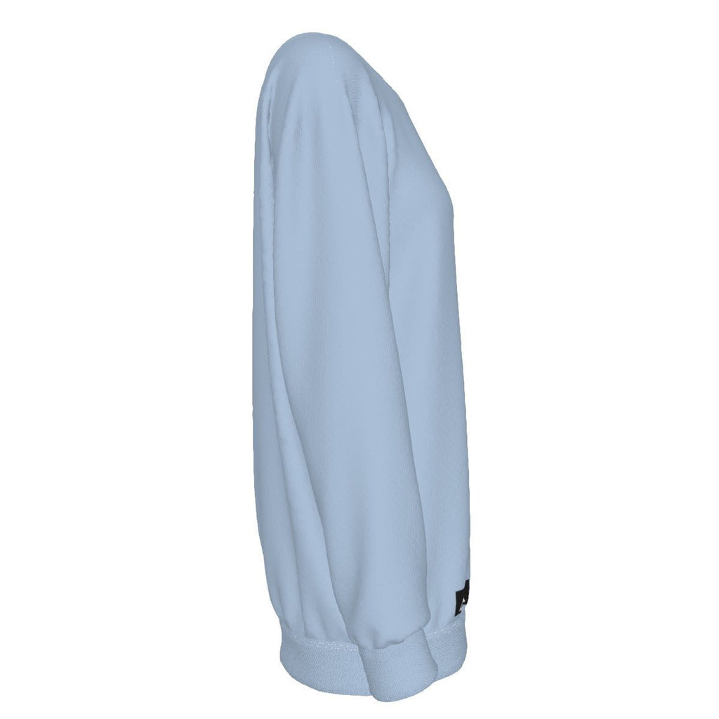 NP 26 Women's Off-Shoulder Sweatshirt | Light Blue - Nested Peak LLC