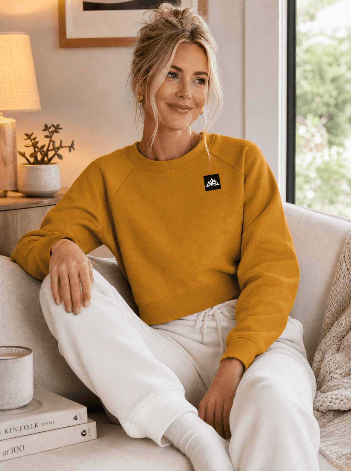 NP 26 Women's Raglan Pullover Fleece Sweatshirt | Heather Mustard, French Vanilla, Heather Sand Dune - Nested Peak LLC
