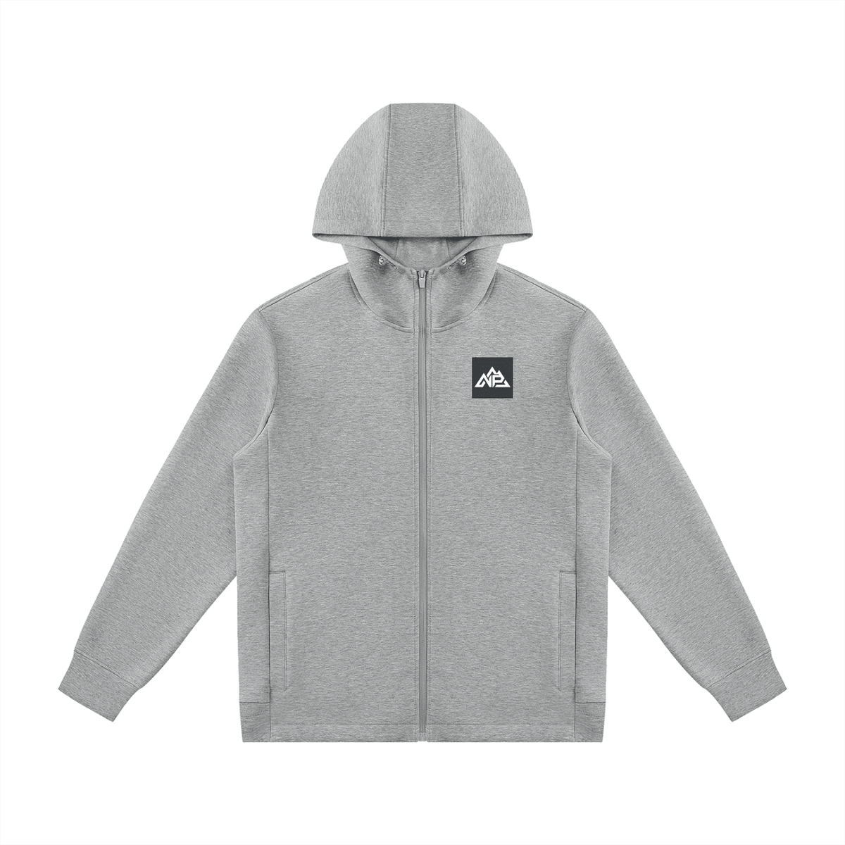 NP 26 Women's Regular Fit Full Zip Hoodie | Light Blue, Flower Gray - Nested Peak LLC