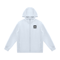 NP 26 Women's Regular Fit Full Zip Hoodie | Light Blue, Flower Gray - Nested Peak LLC