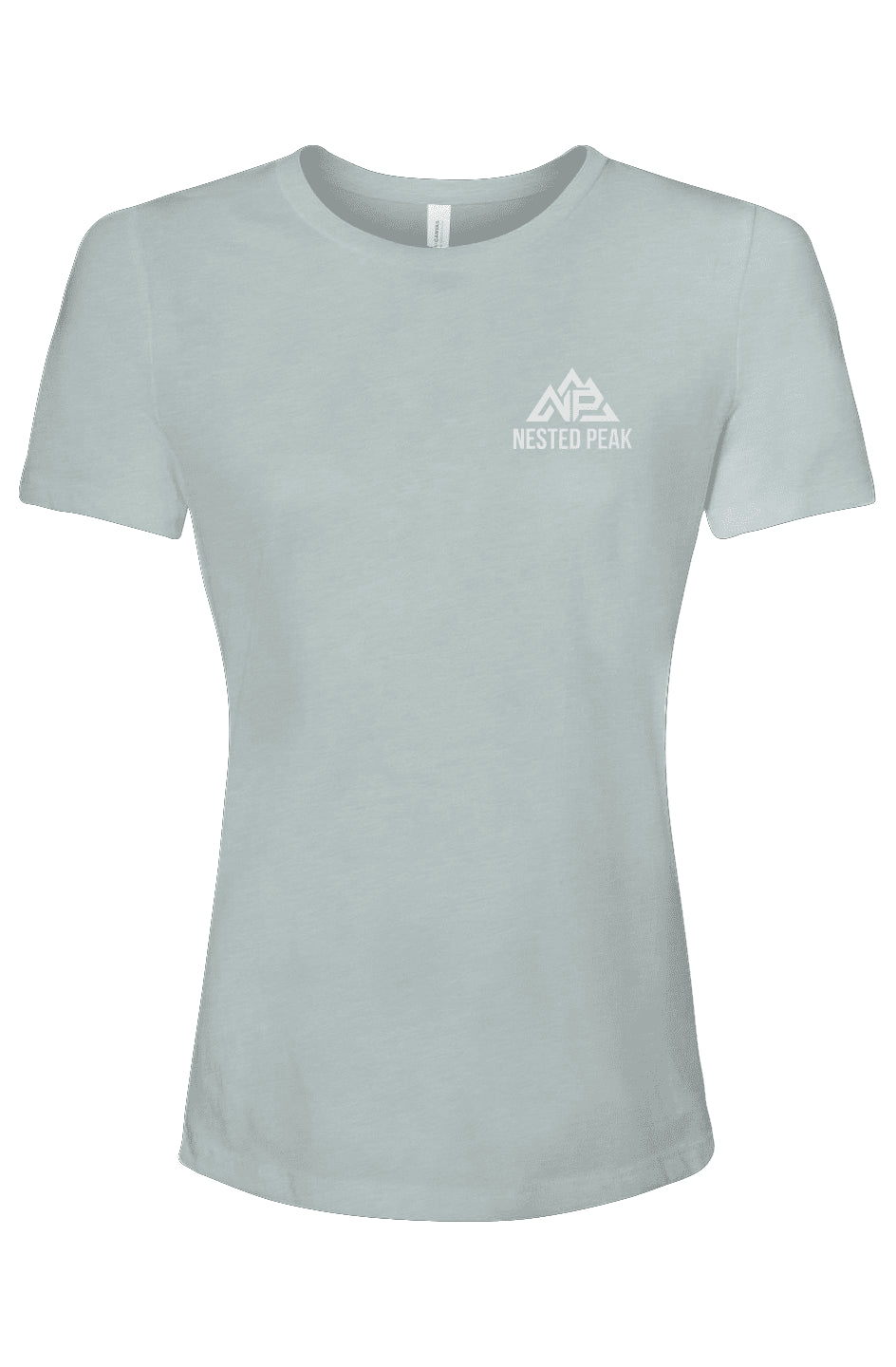 NP 26 Women's Relaxed Fit Triblend T-Shirt | Dusty Blue Triblend, Solid Black Triblend, Charity Pink Triblend - Nested Peak