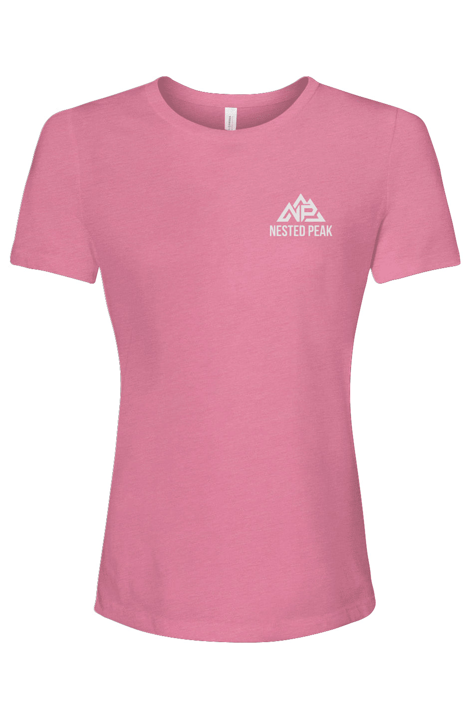 NP 26 Women's Relaxed Fit Triblend T-Shirt | Dusty Blue Triblend, Solid Black Triblend, Charity Pink Triblend - Nested Peak