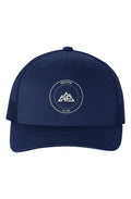NP Badge Six-Panel Retro Trucker Cap | Navy, Charcoal, Black - Nested Peak