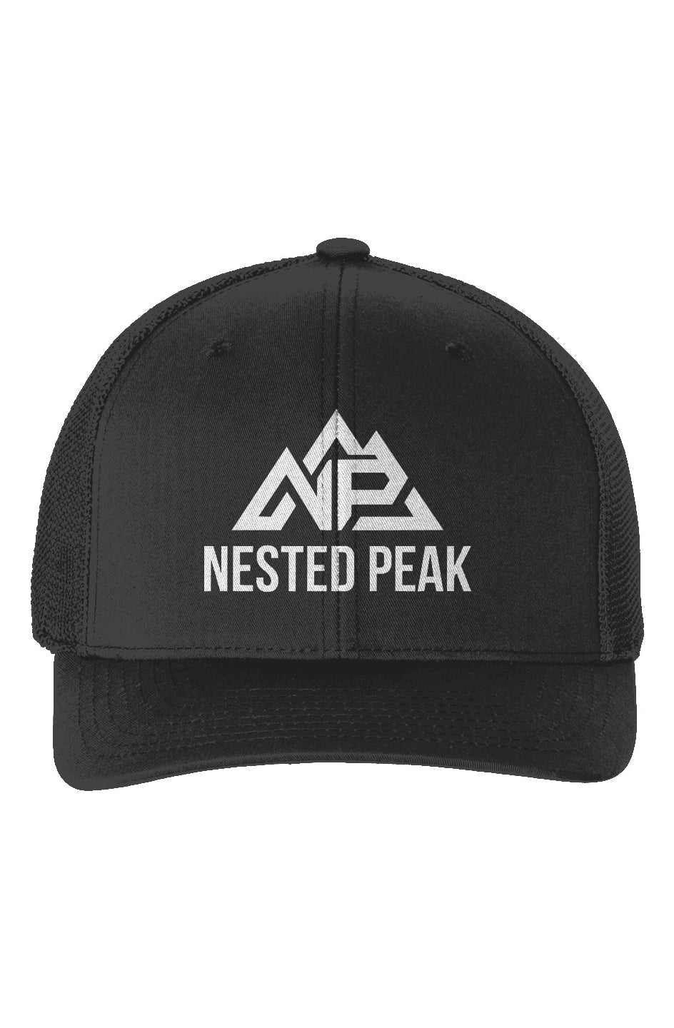 NP Flexfit Trucker Cap | Navy, Red, Black - Nested Peak