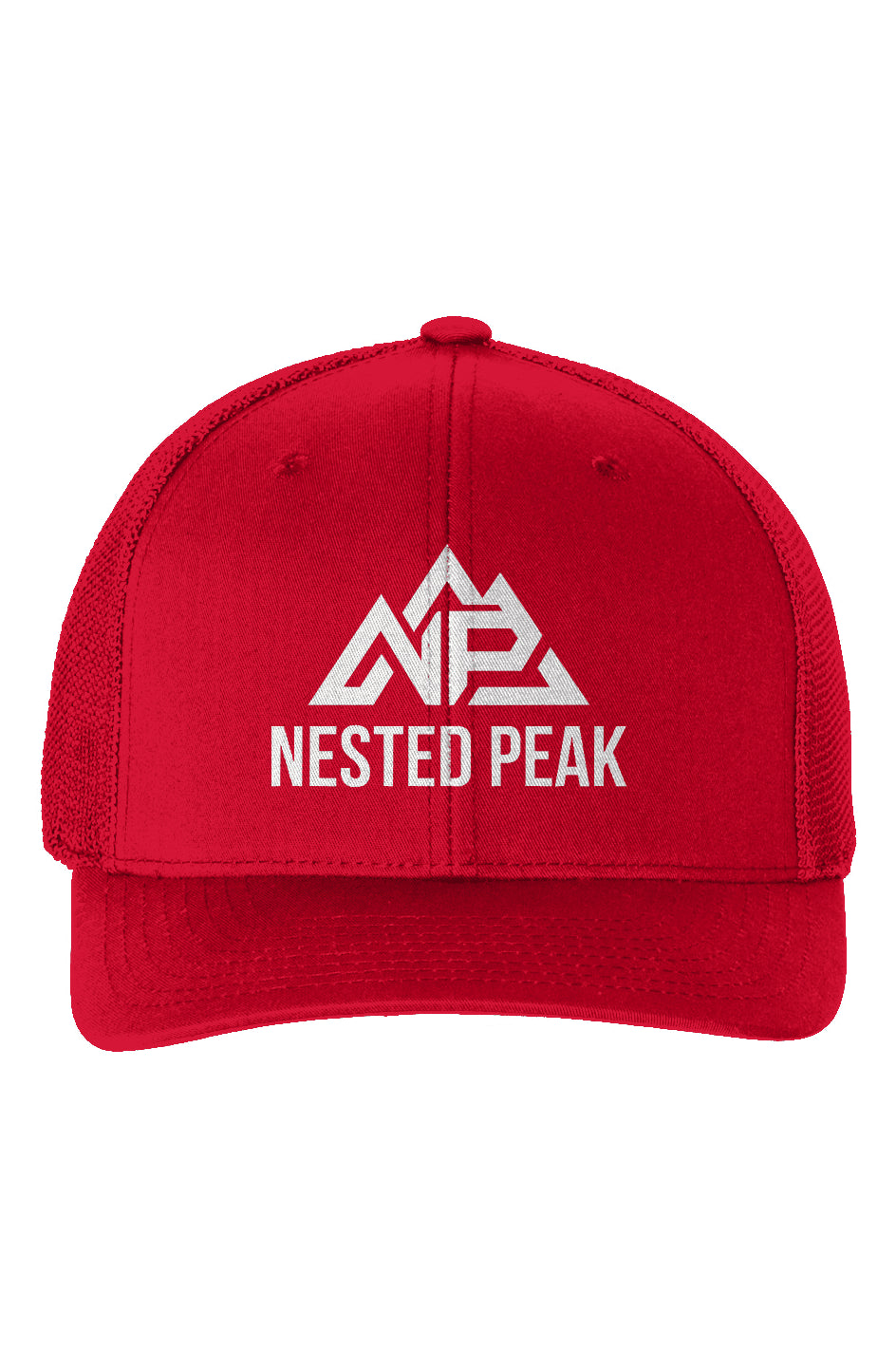 NP Flexfit Trucker Cap | Navy, Red, Black - Nested Peak