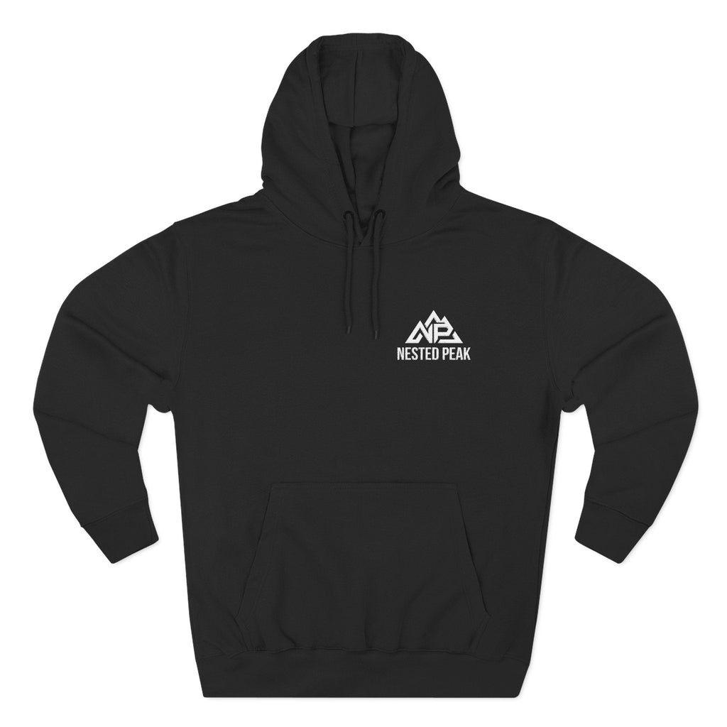 NP Logo Hoodie — Cozy Fleece Pullover | Black, Charcoal Heather, Navy, Red, Sports Green - Nested Peak