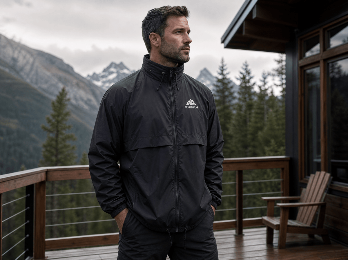 NP Men's Basic Windbreaker Jacket - Nested Peak LLC
