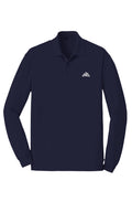 NP Men's EZCotton Long Sleeve Polo | Navy, Black, Sterling Grey - Nested Peak
