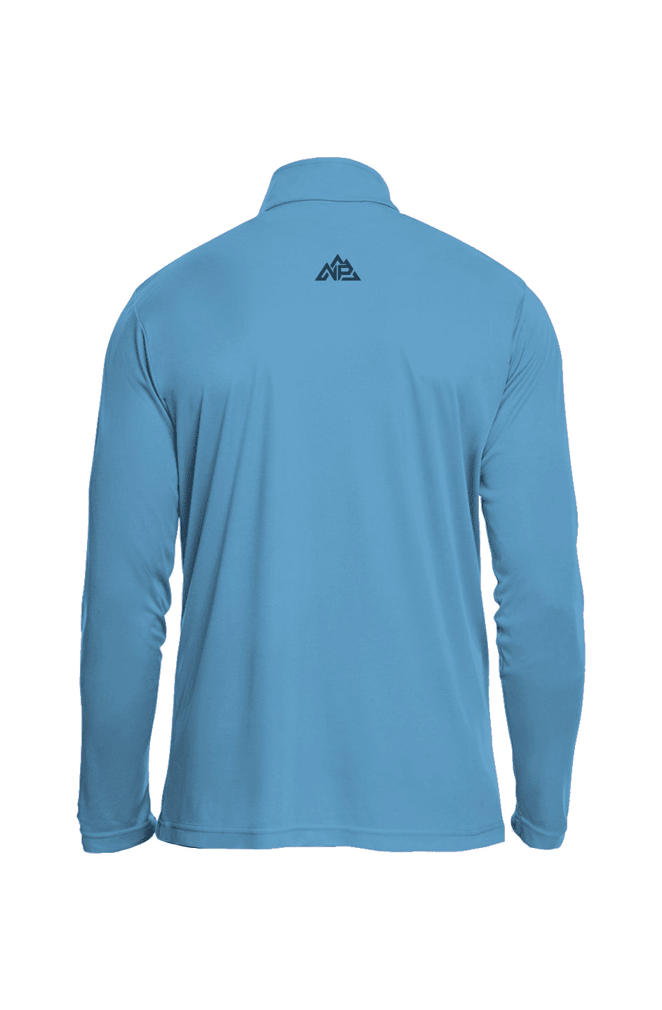 NP Mens Quarter-Zip | White, Sport Light Blue - Nested Peak