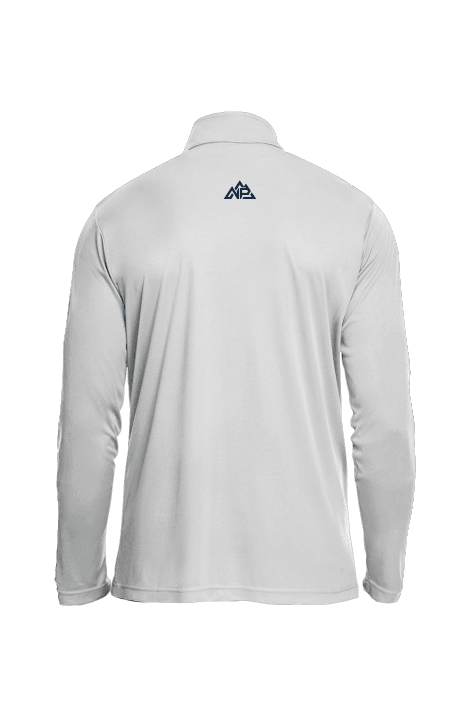 NP Mens Quarter-Zip | White, Sport Light Blue - Nested Peak