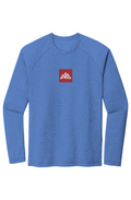 NP Men's Tri Blend Raglan LS Tee | True Royal Heather, Black Triad Solid, True Navy Heather - Nested Peak LLC