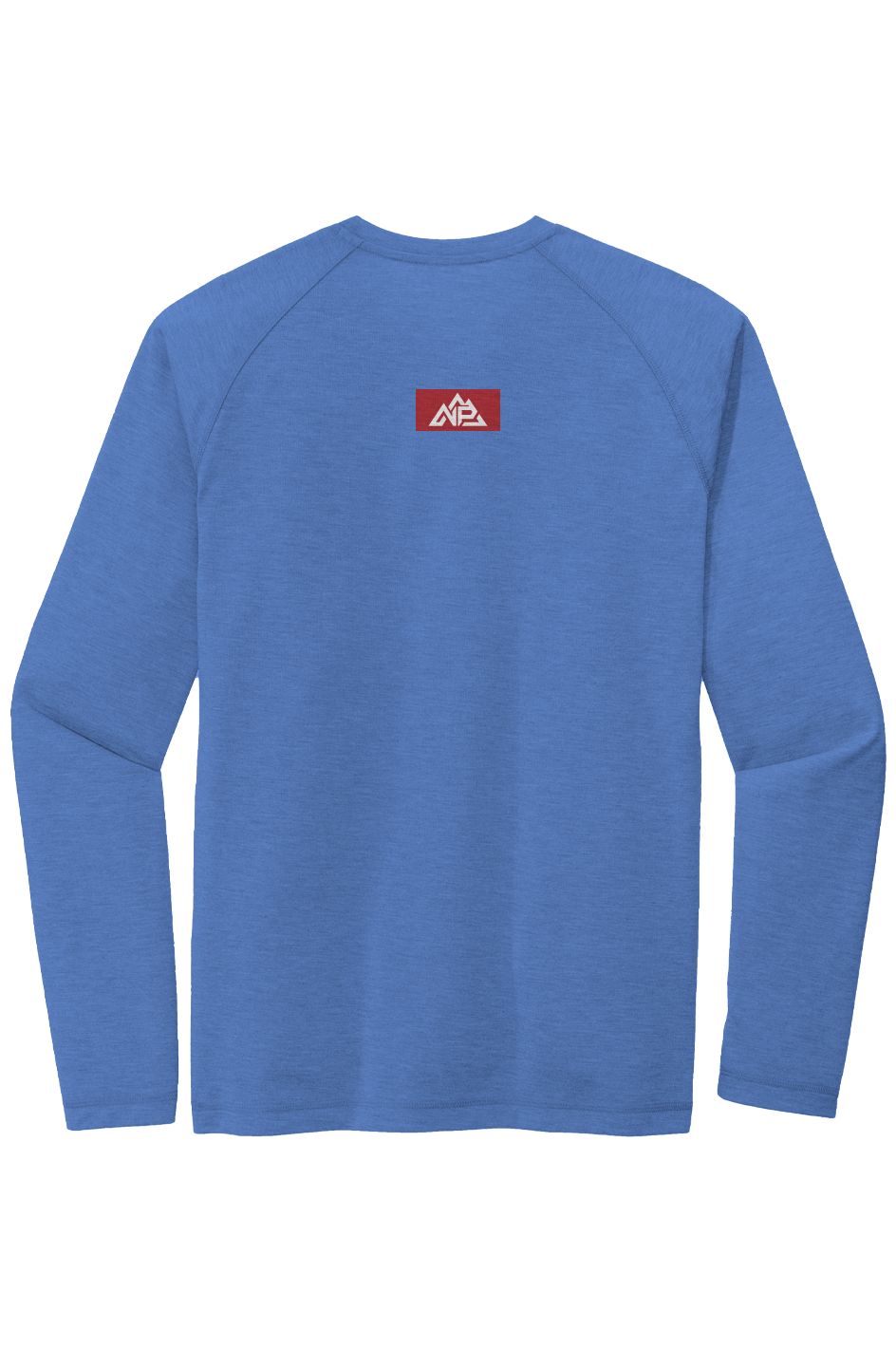 NP Men's Tri Blend Raglan LS Tee | True Royal Heather, Black Triad Solid, True Navy Heather - Nested Peak LLC