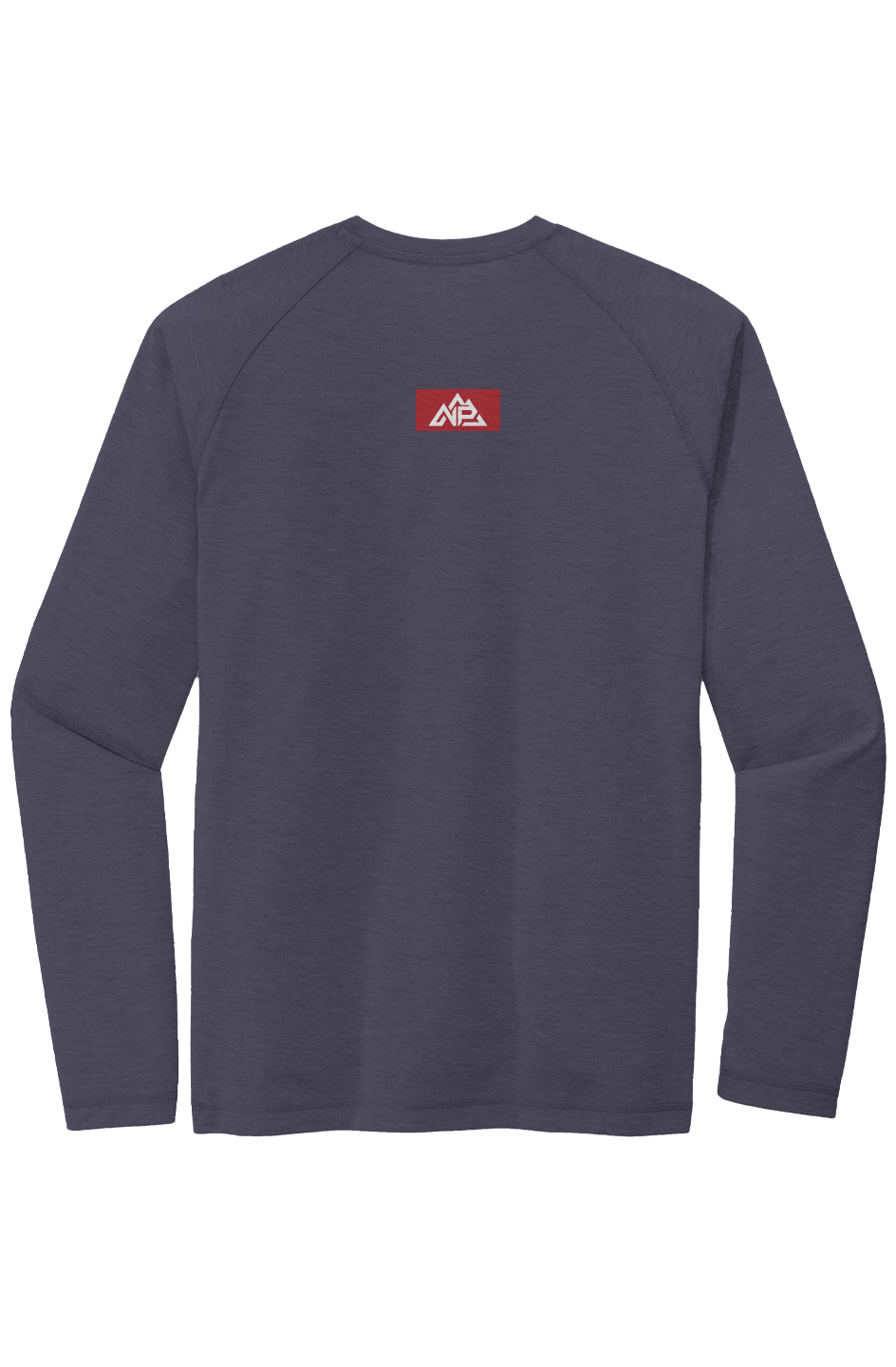 NP Men's Tri Blend Raglan LS Tee | True Royal Heather, Black Triad Solid, True Navy Heather - Nested Peak LLC