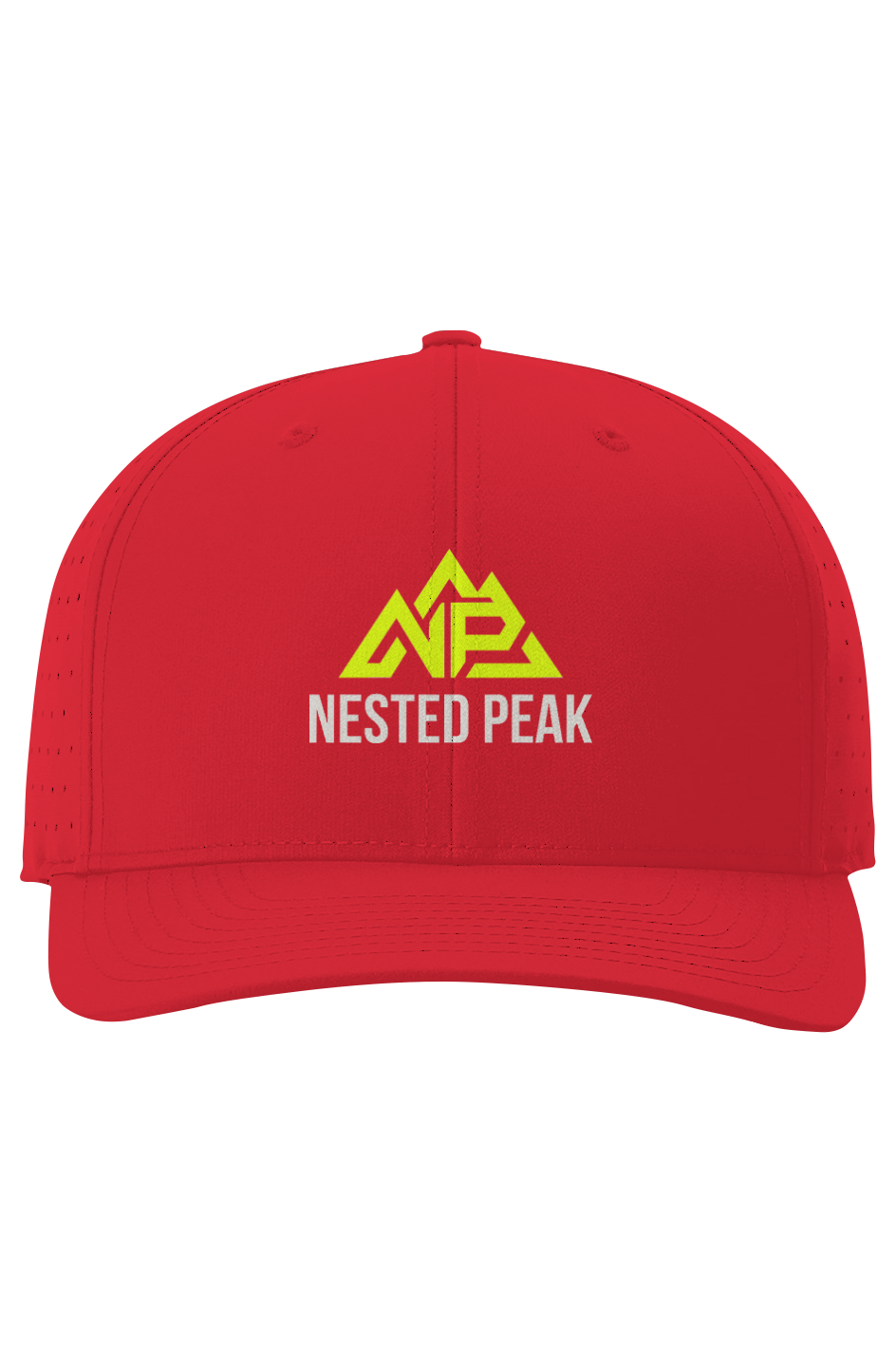NP Quad Laser Perf R Flex Cap | Navy, Red, black - Nested Peak LLC