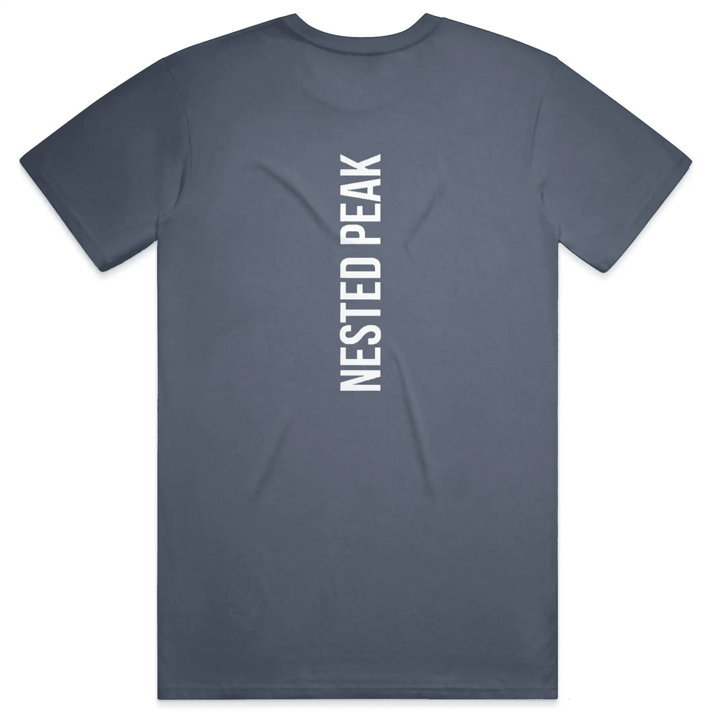 NP Run Men's Blend Tee | Heather Athletic Blue, Heather Navy, Black - Nested Peak