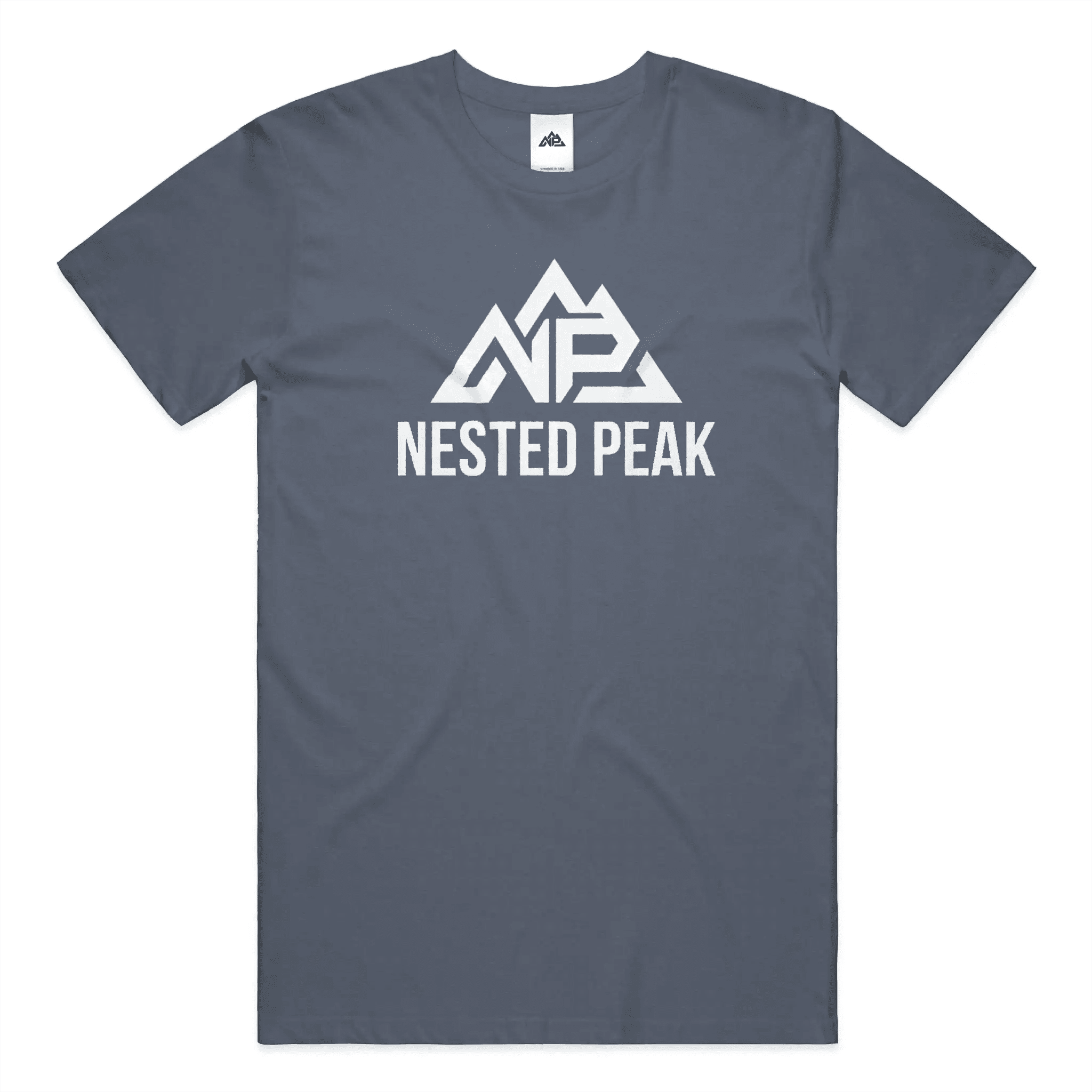 NP Run Men's Blend Tee | Heather Athletic Blue, Heather Navy, Black - Nested Peak