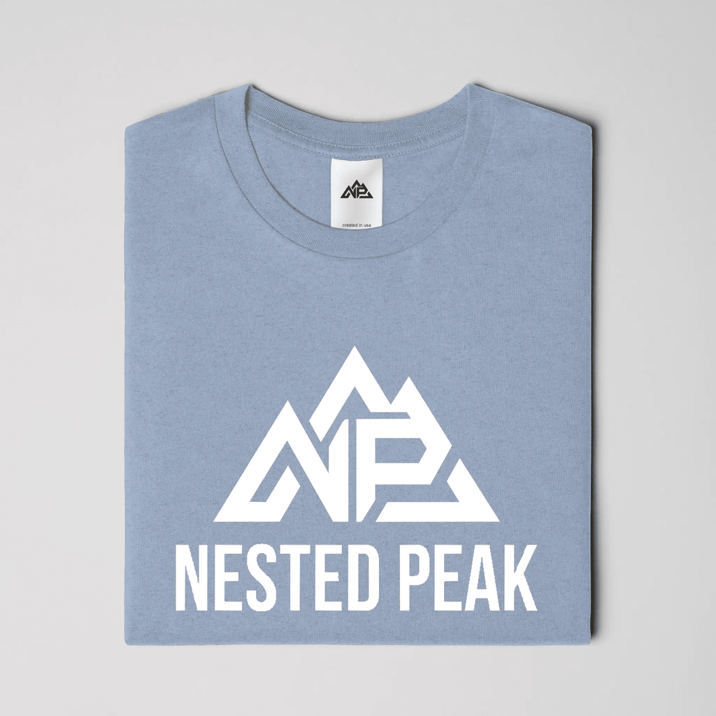 NP Run Men's Blend Tee | Heather Athletic Blue, Heather Navy, Black - Nested Peak