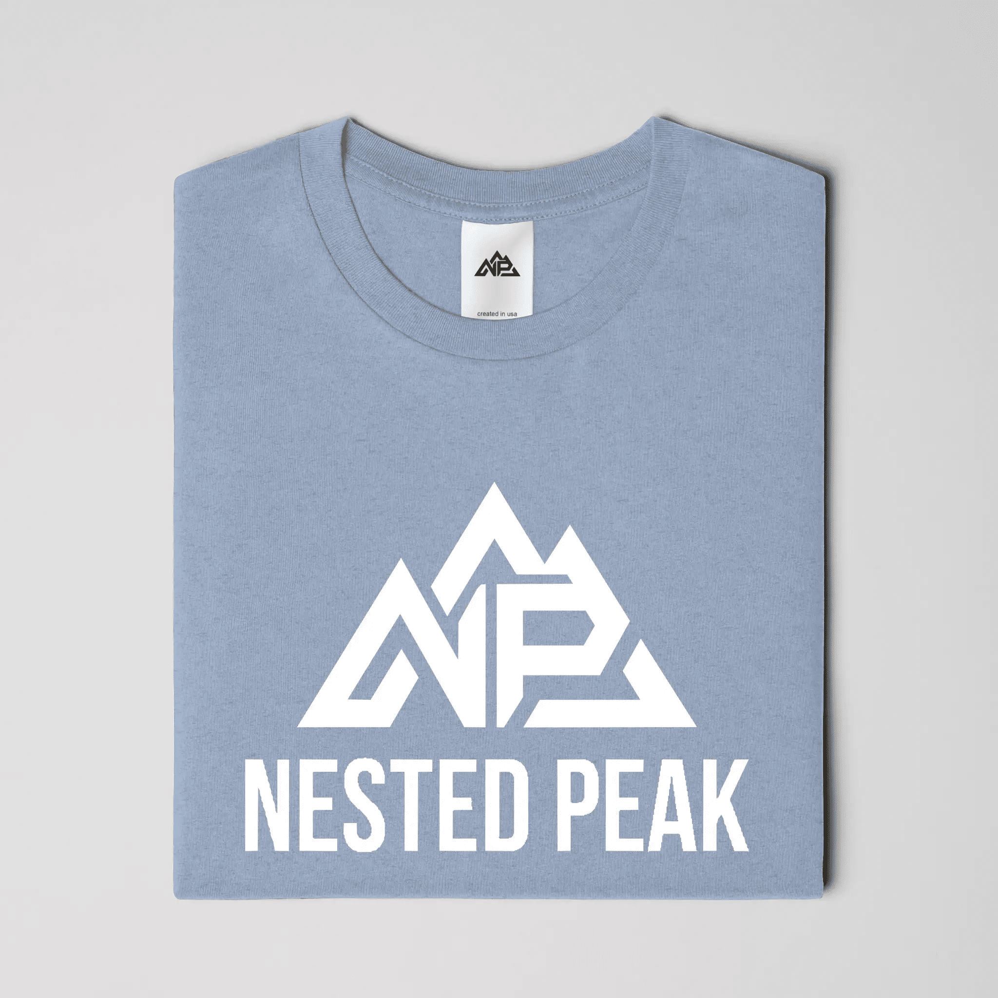 NP Run Men's Blend Tee | Heather Athletic Blue, Heather Navy, Black - Nested Peak