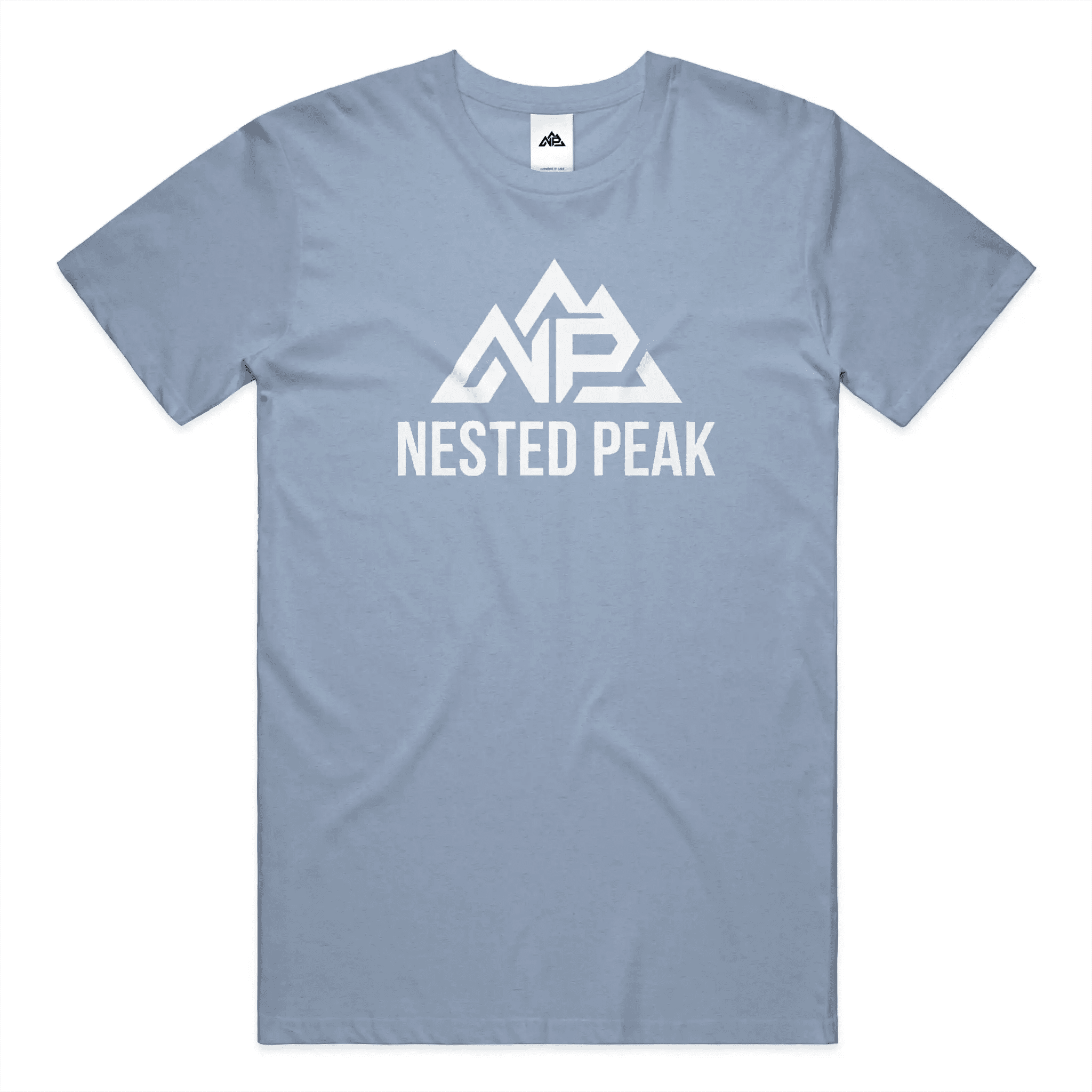 NP Run Men's Blend Tee | Heather Athletic Blue, Heather Navy, Black - Nested Peak