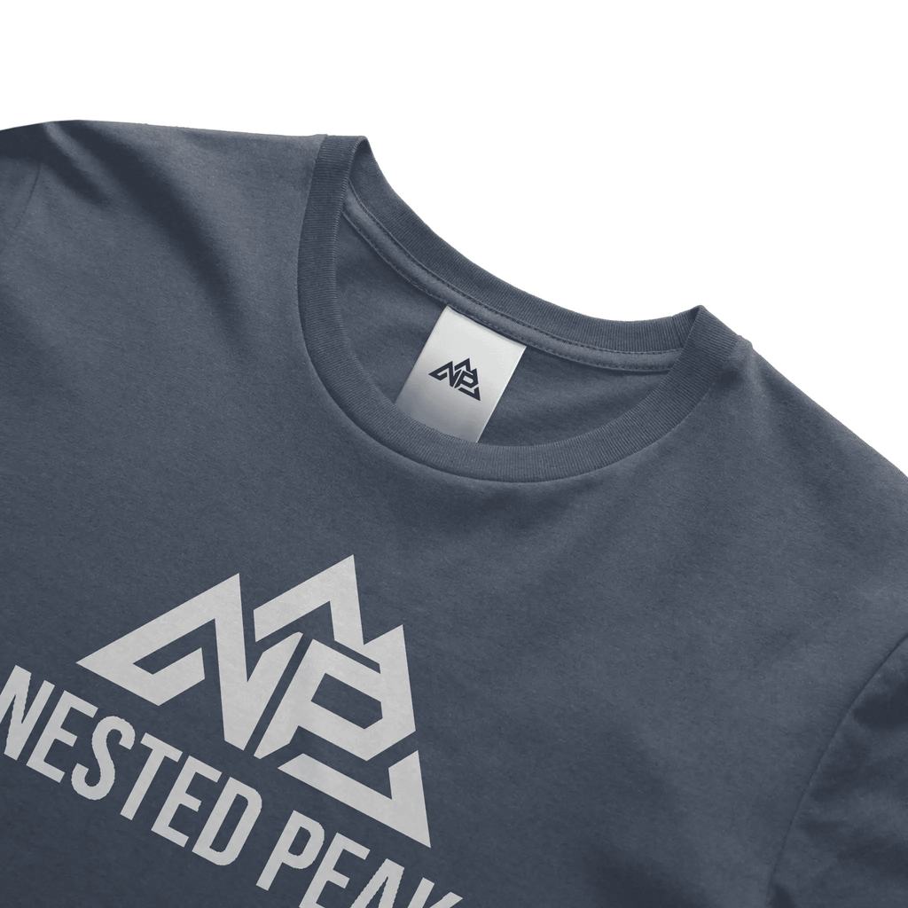 NP Run Men's Blend Tee | Heather Athletic Blue, Heather Navy, Black - Nested Peak