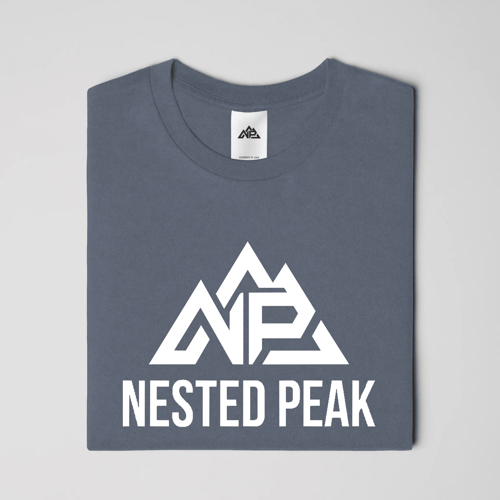 NP Run Men's Blend Tee | Heather Athletic Blue, Heather Navy, Black - Nested Peak