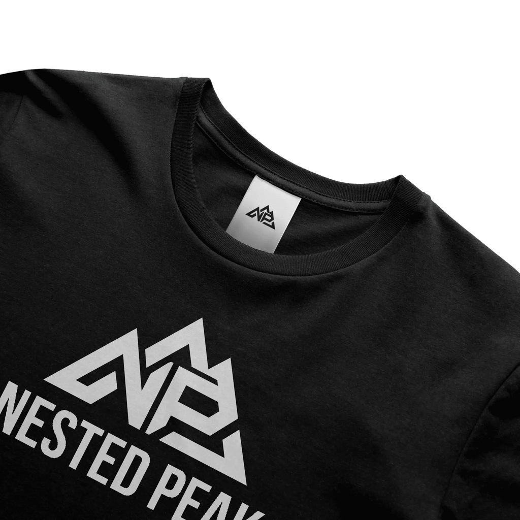 NP Run Men's Blend Tee | Heather Athletic Blue, Heather Navy, Black - Nested Peak