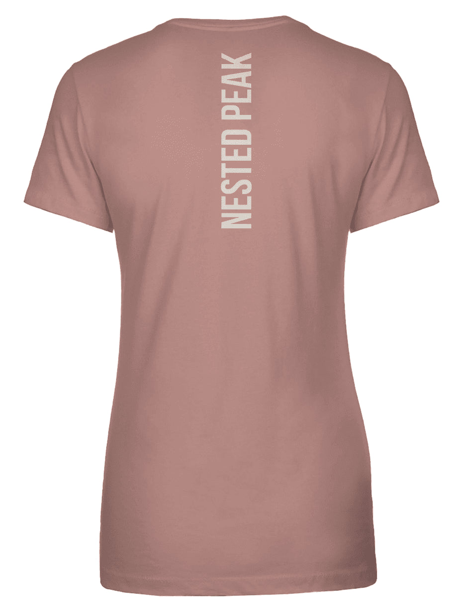 NP Run Women's Ideal Crew | Desert Pink, Cancun, Dark Grey - Nested Peak