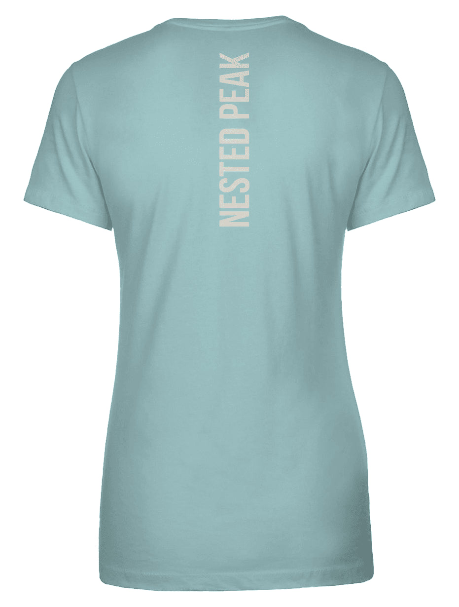 NP Run Women's Ideal Crew | Desert Pink, Cancun, Dark Grey - Nested Peak