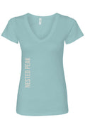 NP Run Women's Ideal V-Neck | Cancun, Kelly Green, Warm Grey - Nested Peak