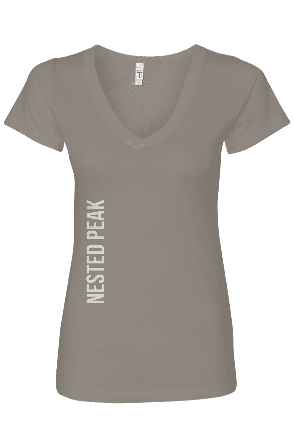 NP Run Women's Ideal V-Neck | Cancun, Kelly Green, Warm Grey - Nested Peak