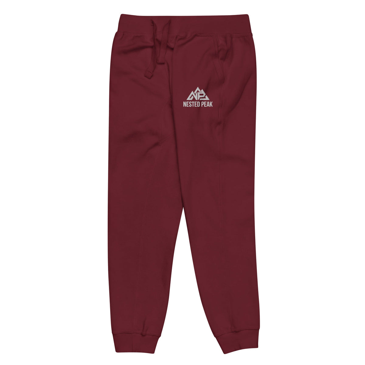 NP Unisex Fleece Sweatpants | Black, Navy Blazer, Maroon, Charcoal Heather, Military Green - Nested Peak