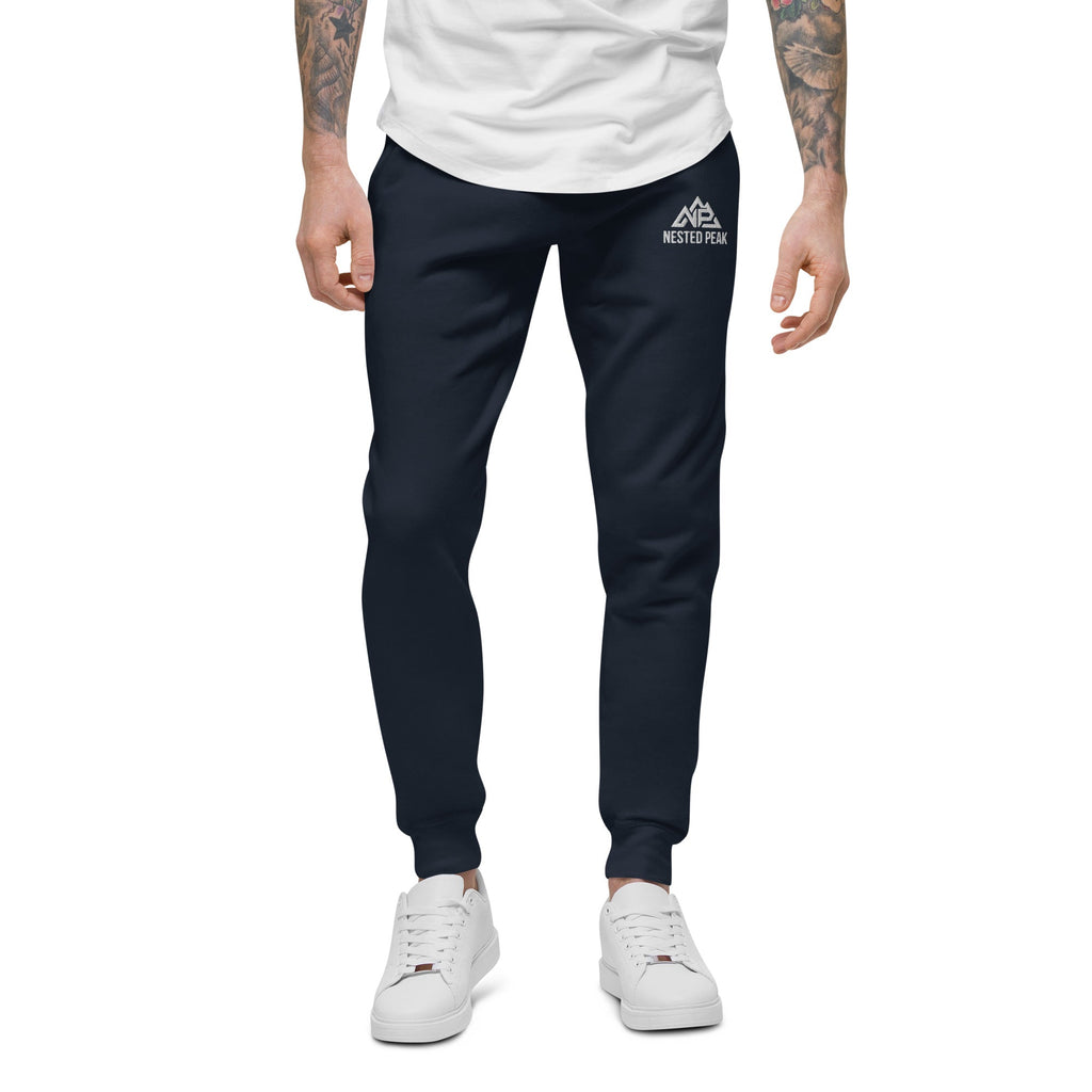 NP Unisex Fleece Sweatpants | Black, Navy Blazer, Maroon, Charcoal Heather, Military Green - Nested Peak