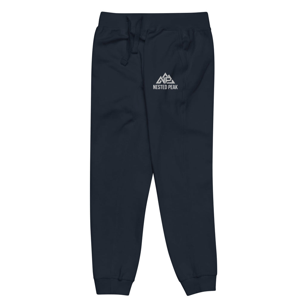 NP Unisex Fleece Sweatpants | Black, Navy Blazer, Maroon, Charcoal Heather, Military Green - Nested Peak