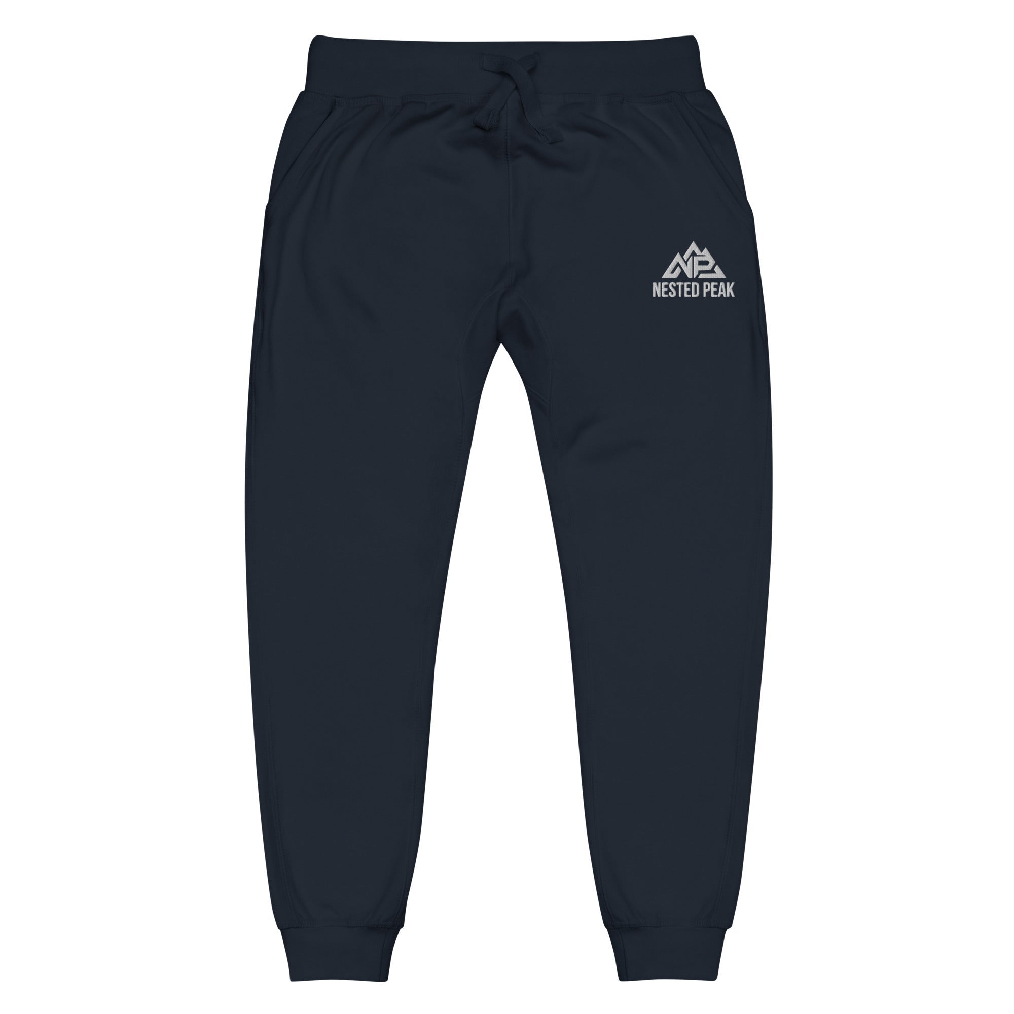 NP Unisex Fleece Sweatpants | Black, Navy Blazer, Maroon, Charcoal Heather, Military Green - Nested Peak
