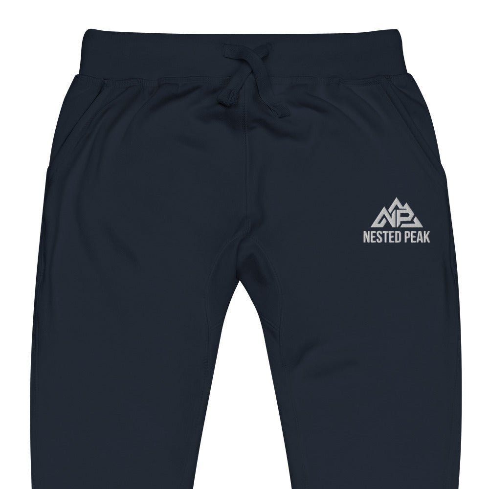 NP Unisex Fleece Sweatpants | Black, Navy Blazer, Maroon, Charcoal Heather, Military Green - Nested Peak