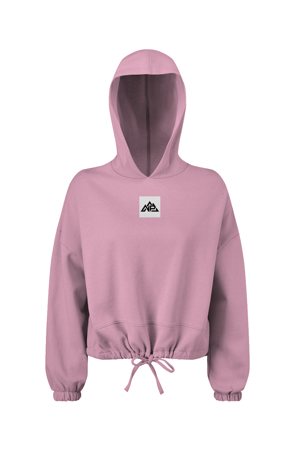 NP Women's Cropped Oversize Hooded Sweatshirt | Black, Nude, Light Pink - Nested Peak LLC