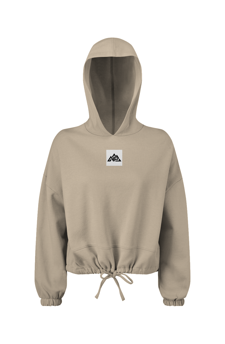 NP Women's Cropped Oversize Hooded Sweatshirt | Black, Nude, Light Pink - Nested Peak LLC