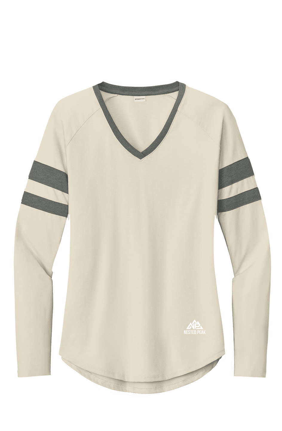 NP Women's Halftime Stripe V-Neck Tee - Nested Peak