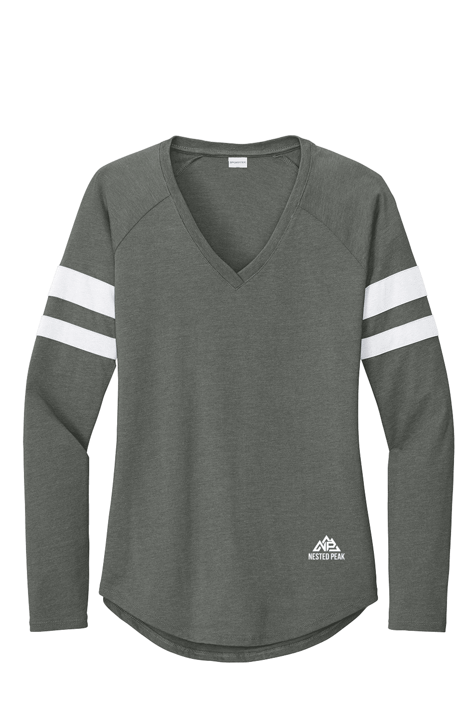 NP Women's Halftime Stripe V-Neck Tee - Nested Peak