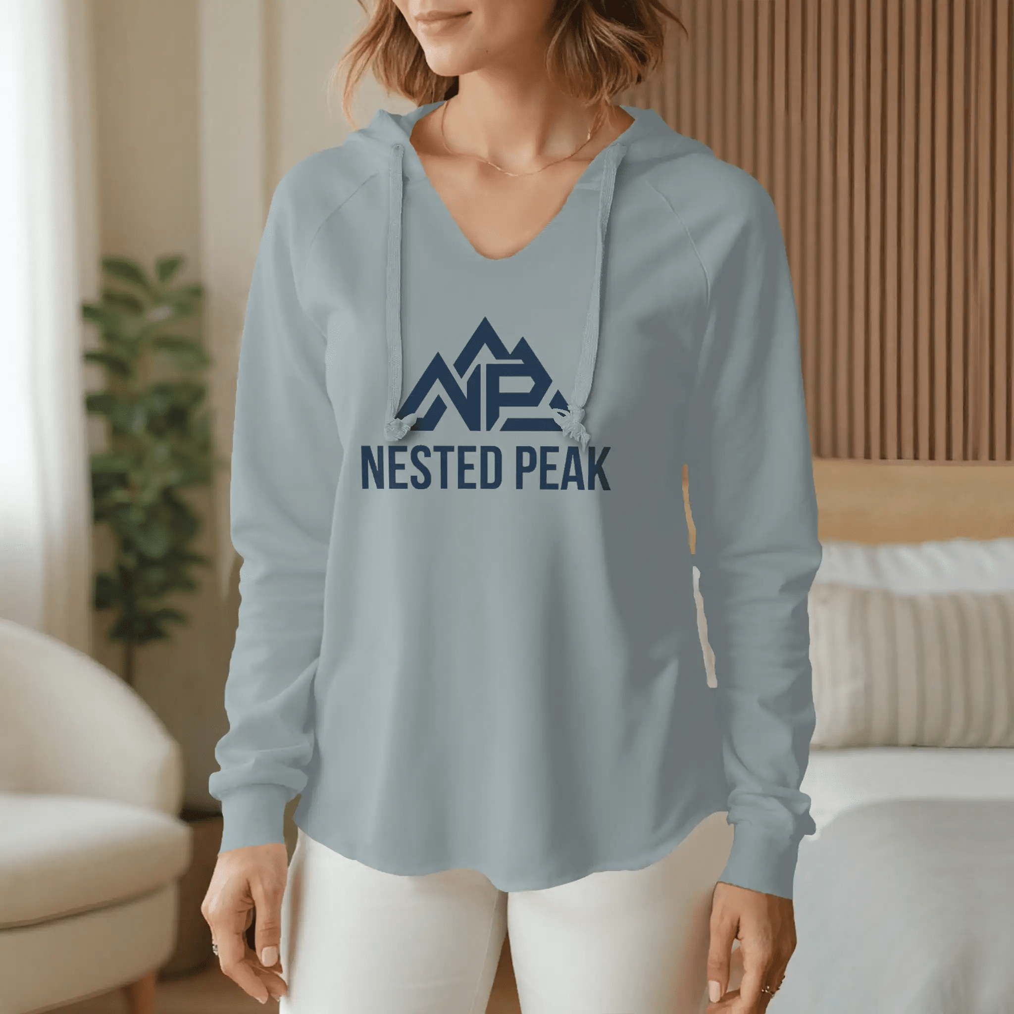 NP Women's Lightweight Wash Hooded Sweatshirt - Nested Peak
